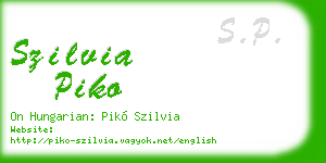 szilvia piko business card